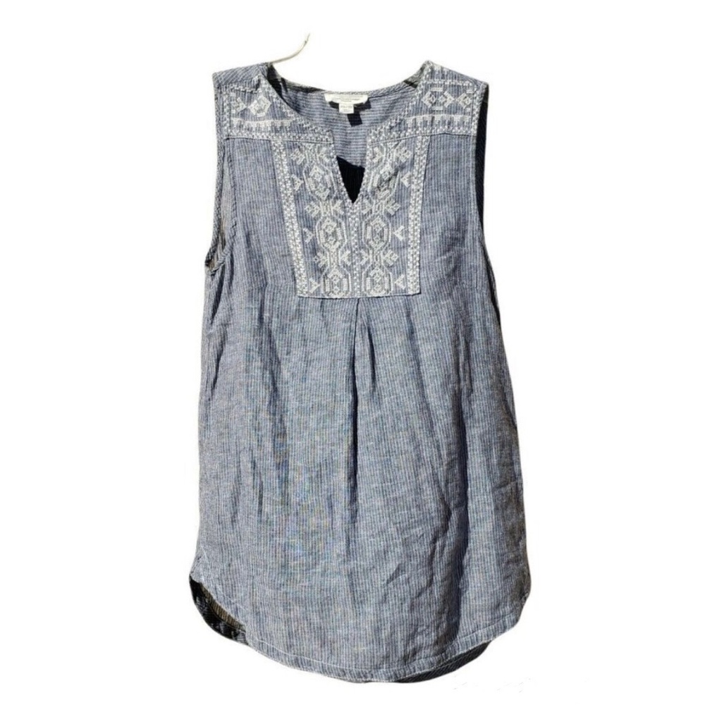 beachlunchlounge size large Embroidered Sleeveless Blouse